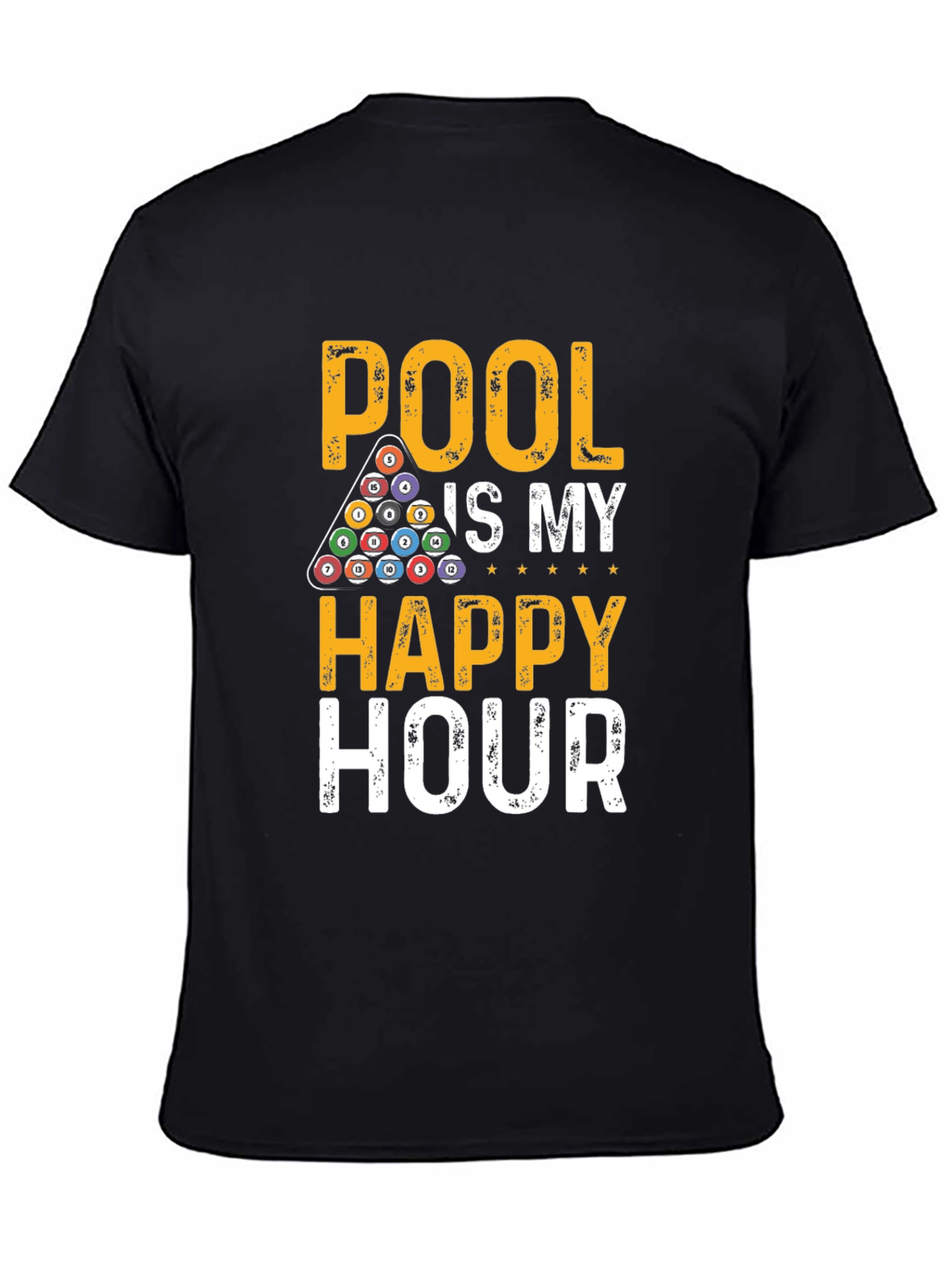 Black Pool Is My Happy Hour Graphic Tee view 4