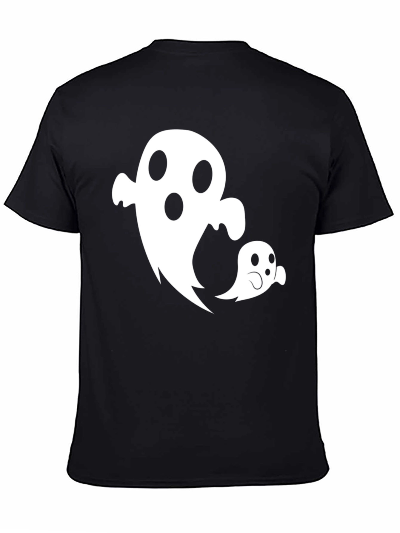 Black Ghost Family T-Shirt - Halloween Spooky Cute Tee view 4