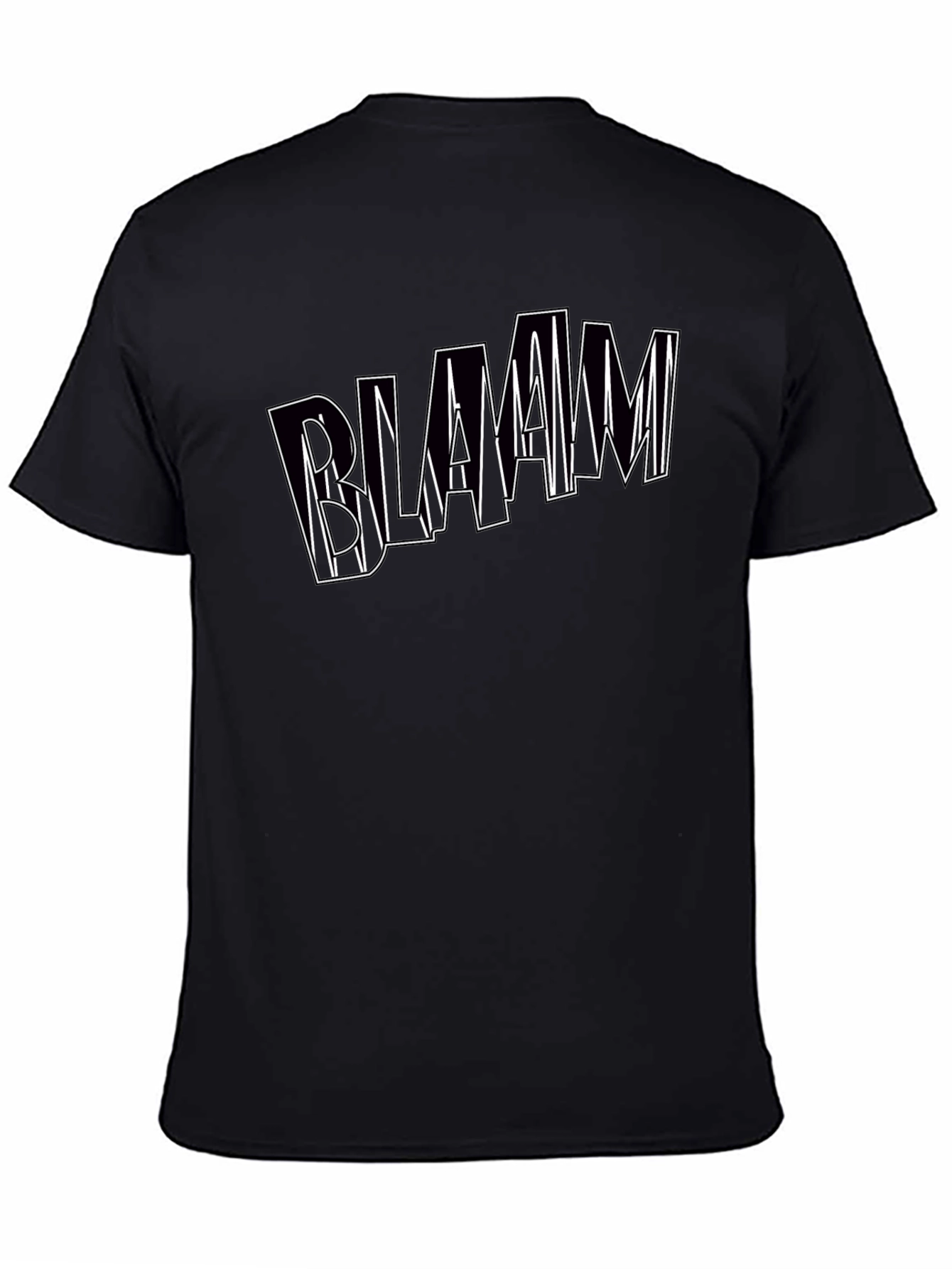 Black Bold Graphic Tee - BLAAMM Design, Soft Cotton Blend view 4