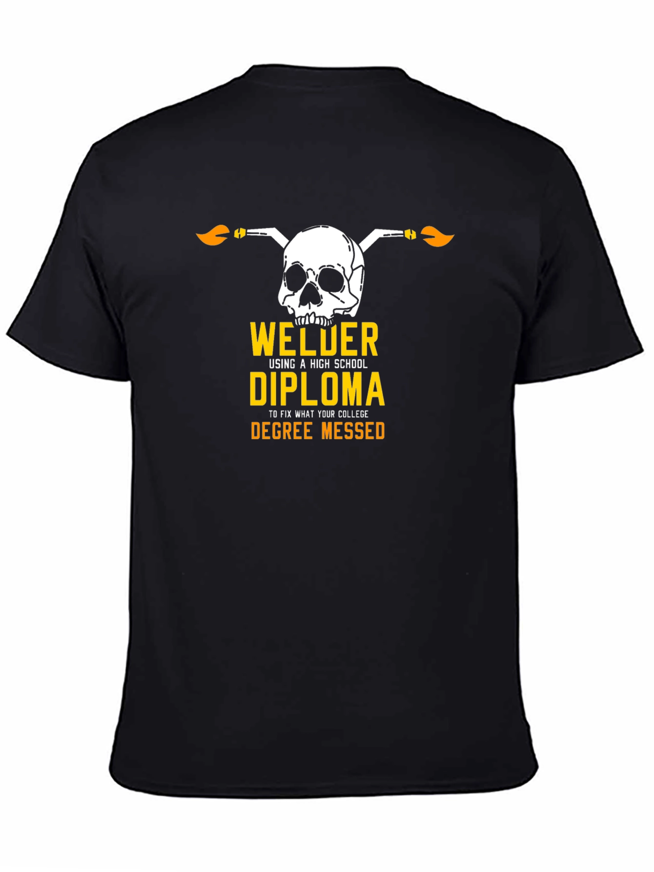 Black Welder High School Diploma T-Shirt view 4