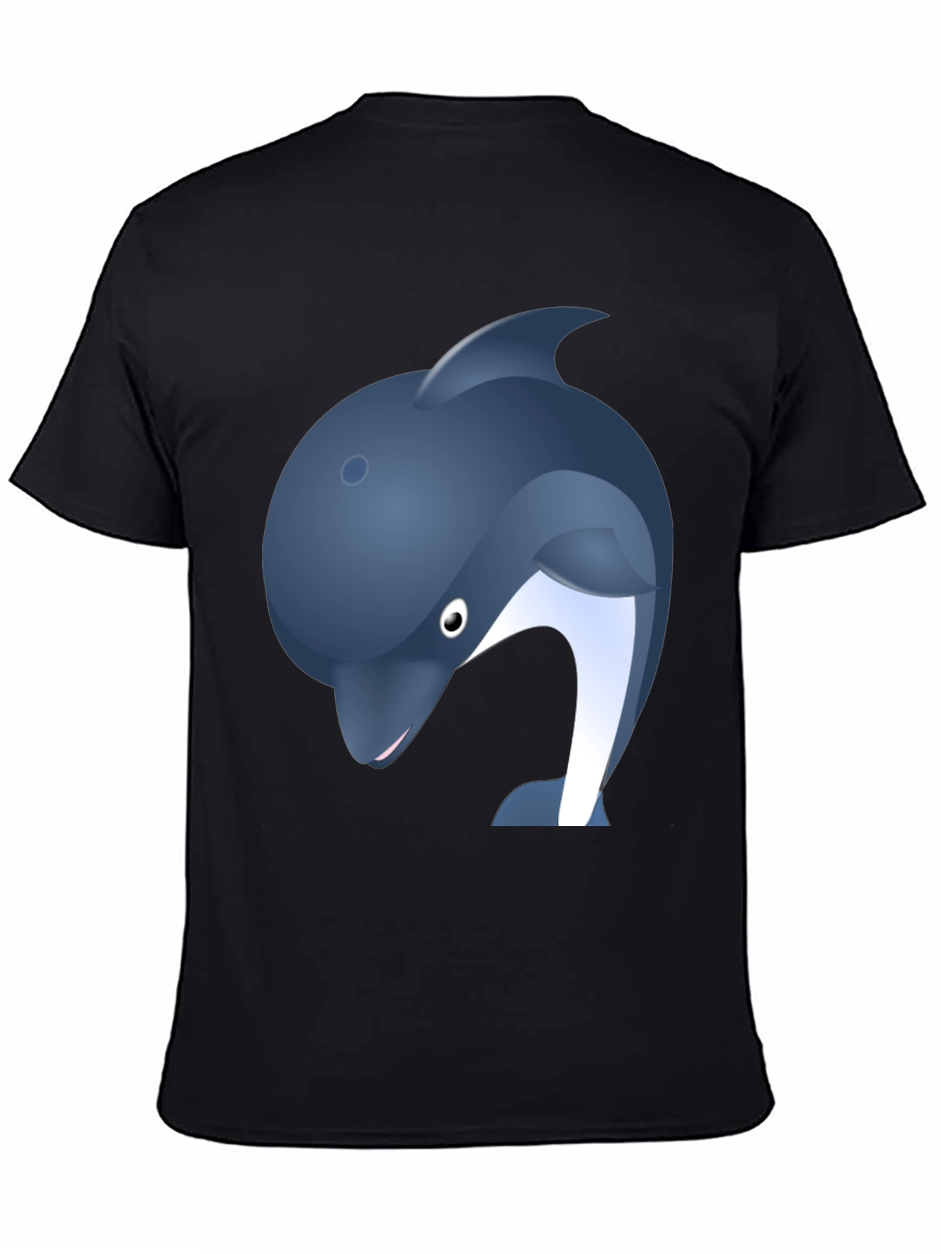 Black Dolphin Graphic Print Black Tee view 4