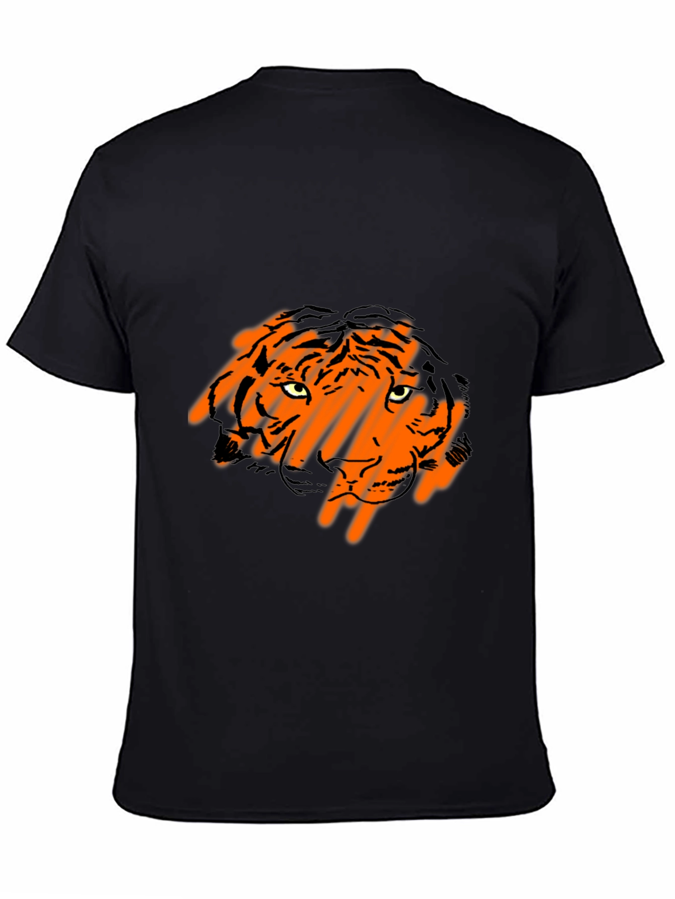 Black Tiger Graphic Black T-Shirt view 4