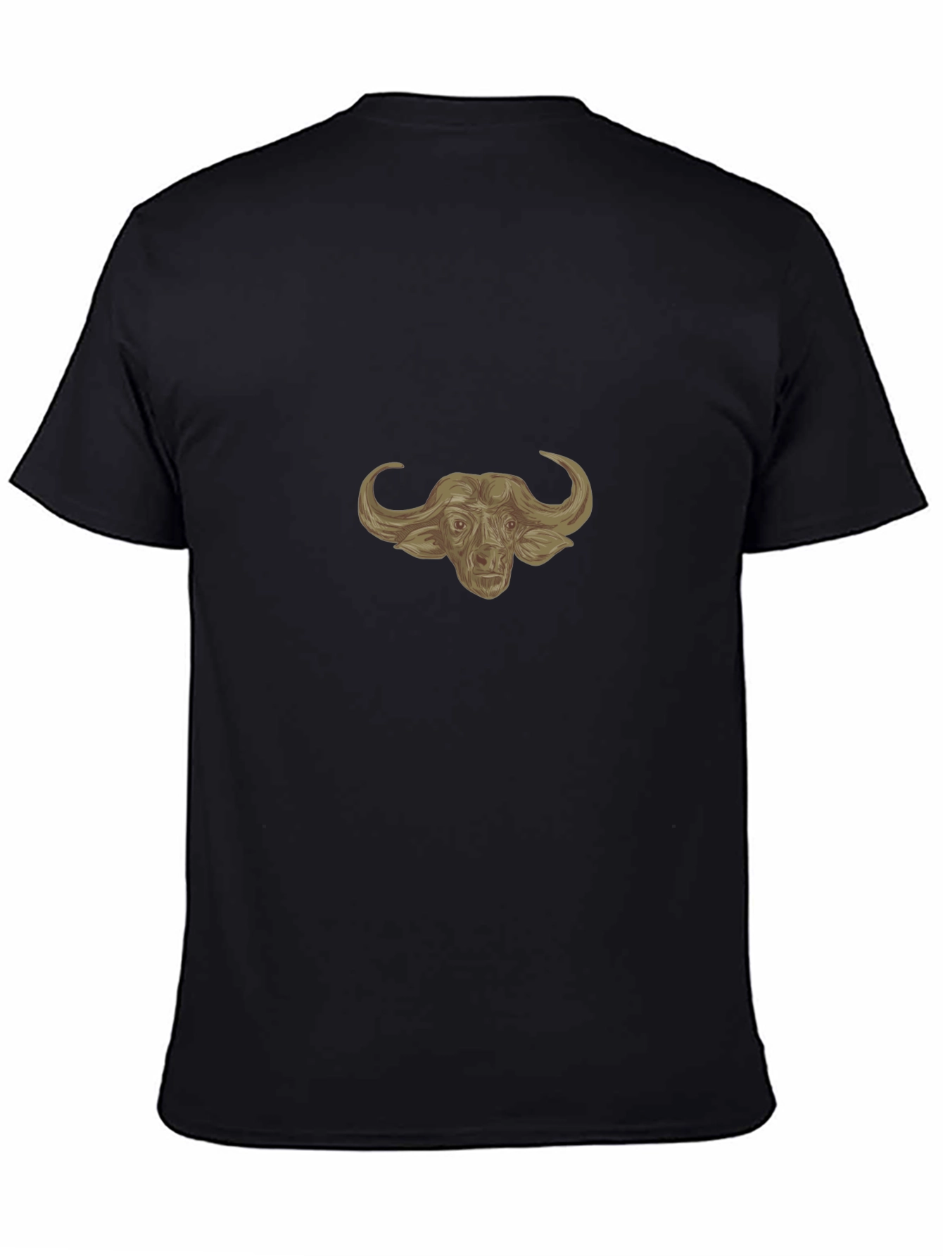 Black Buffalo Graphic Print Black T-Shirt view 4