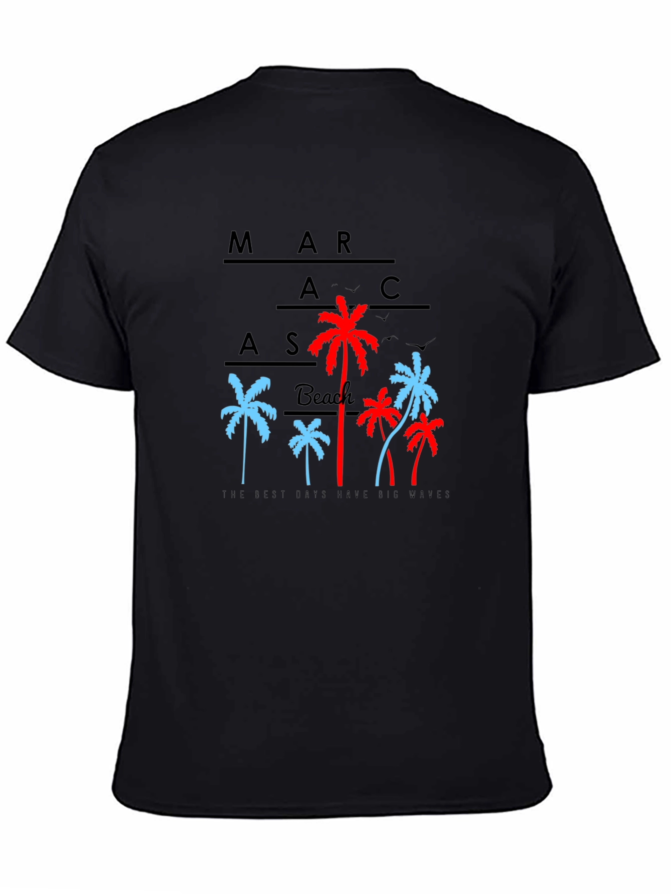 Black Marac Beach Graphic T-Shirt view 4