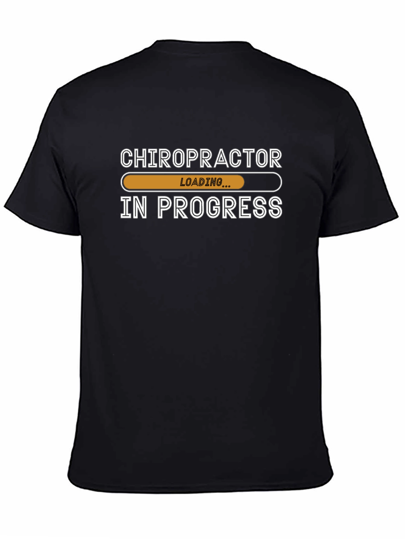 Black Chiropractor In Progress Funny T-Shirt view 4