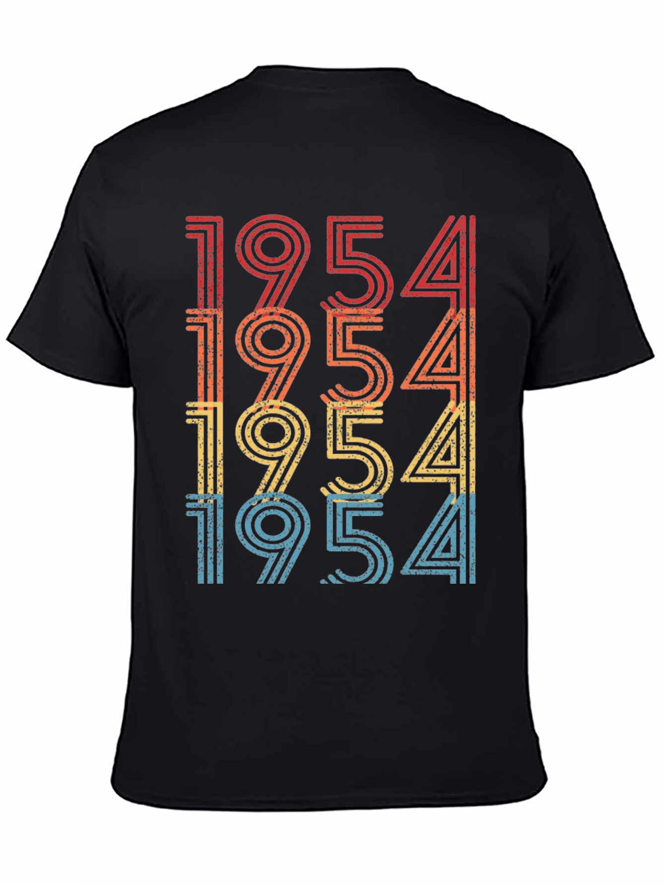 Black Retro 1954 Birthday T-Shirt - Classic Style view 4