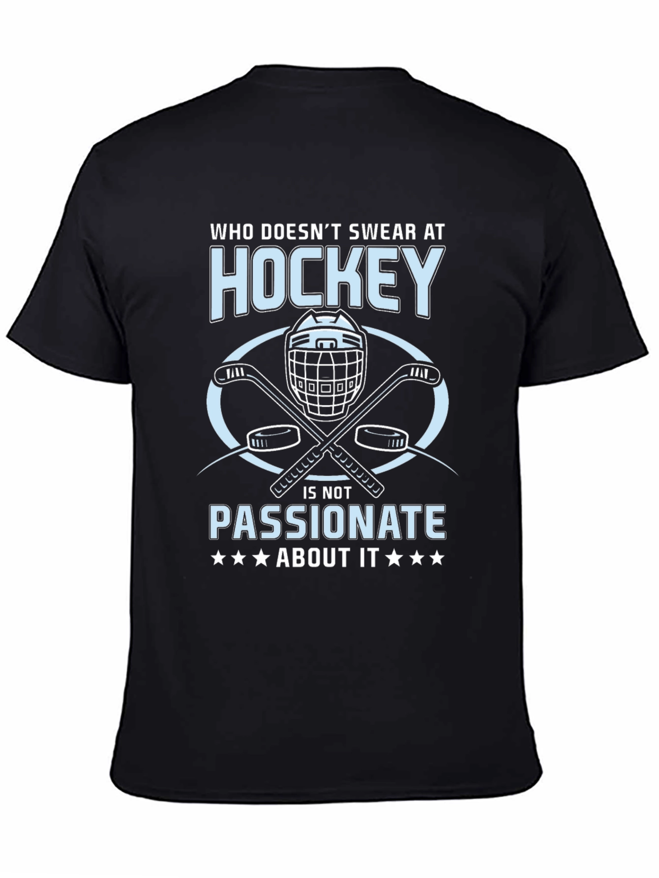 Black Hockey Passion T-Shirt view 4