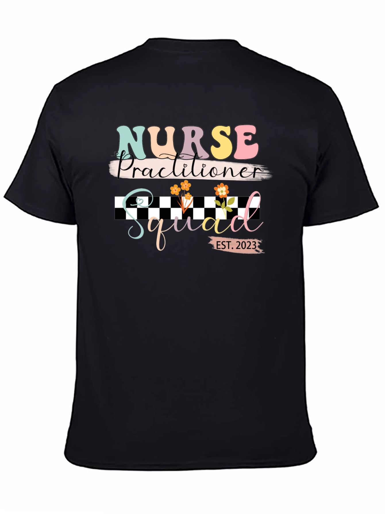 Black Nurse Practitioner Squad 2023 T-Shirt view 4