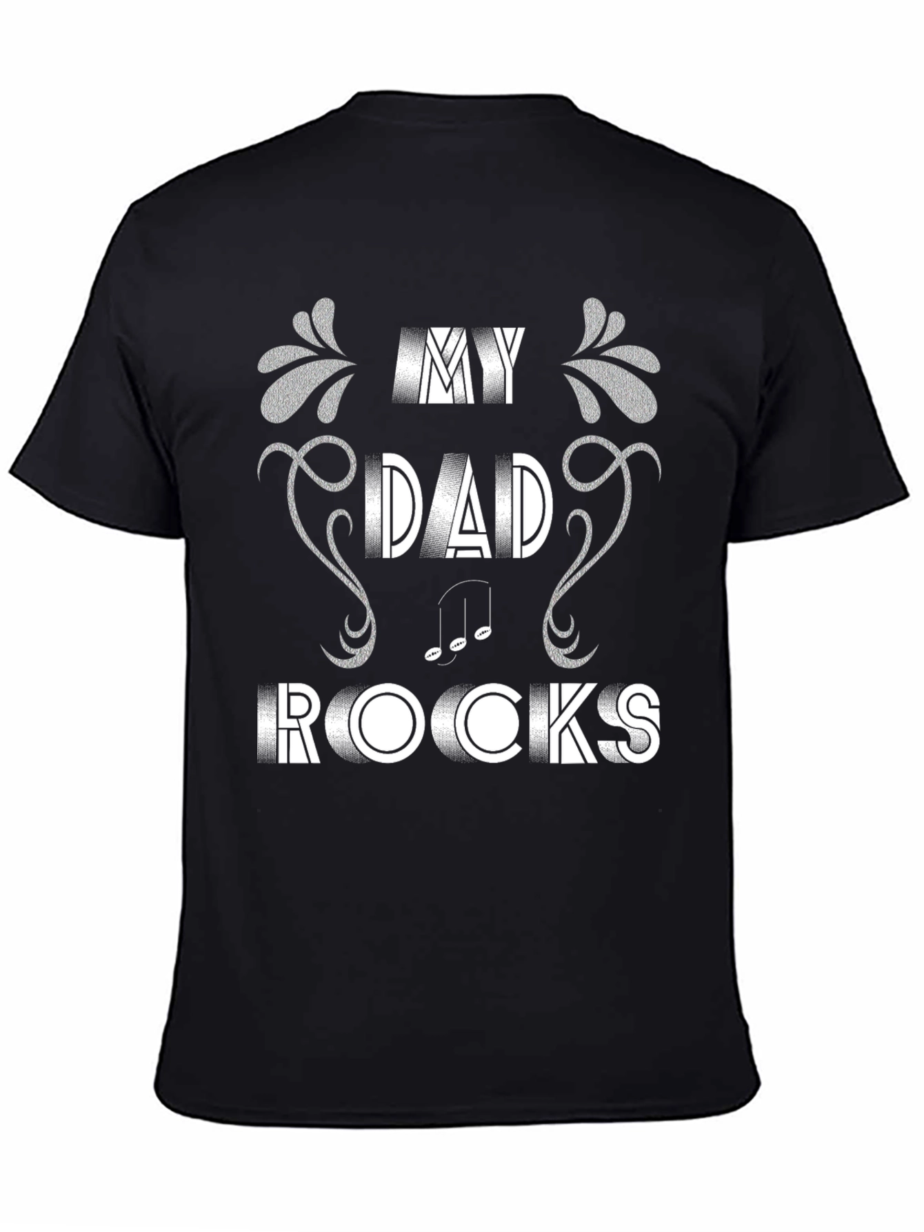 My Dad Rocks T-Shirt, Music Note Design - 4