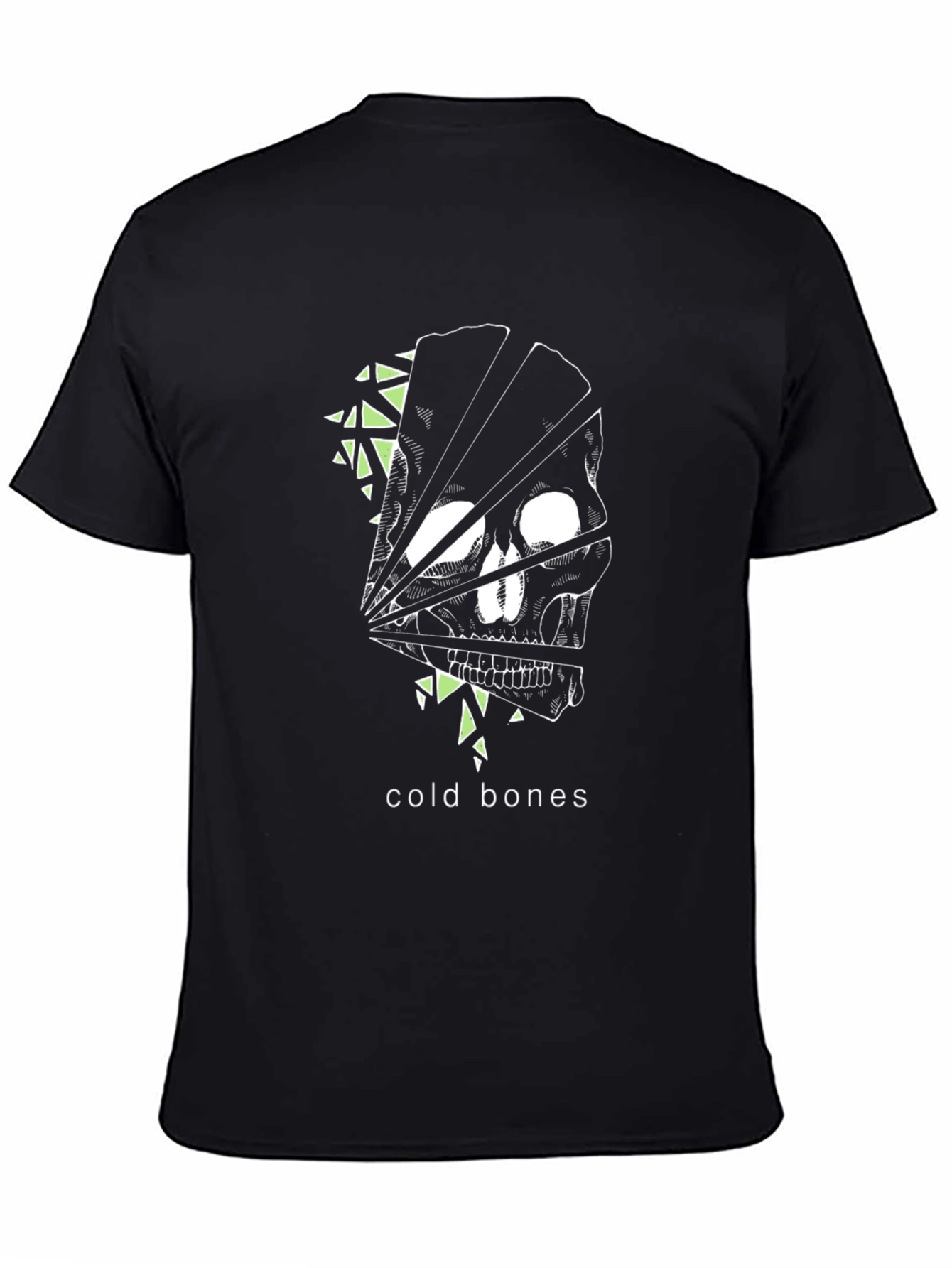 Black Cold Bones Graphic Tee - Stylish Skull Design view 4
