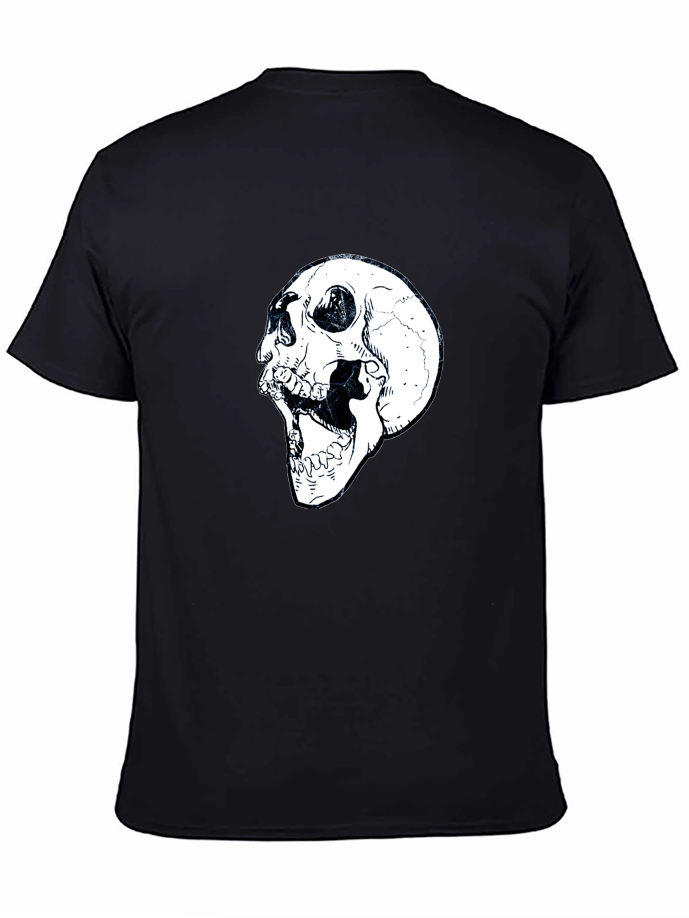 Black Skull Graphic Black T-Shirt view 4