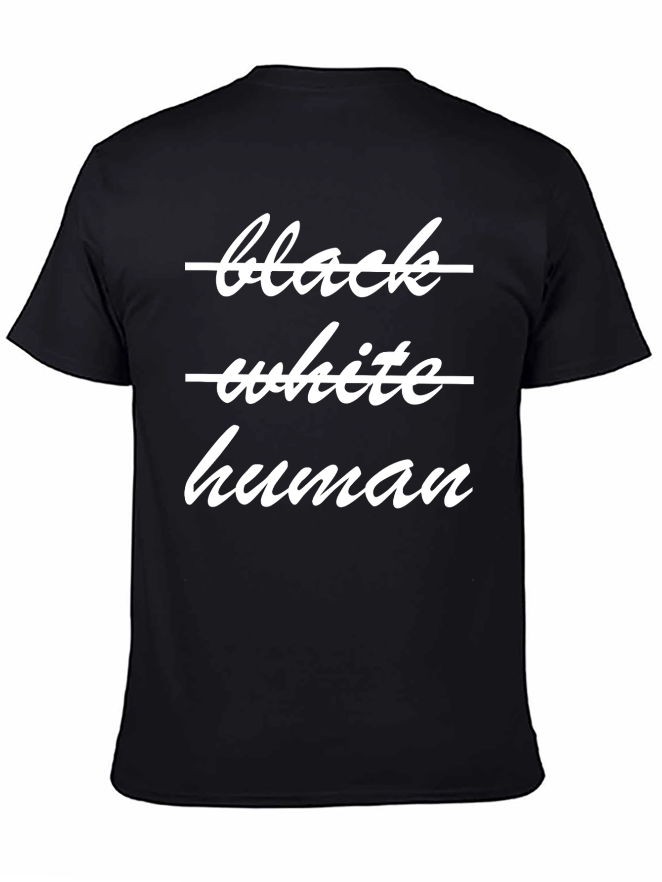 Black Black White Human Equality T-Shirt view 4