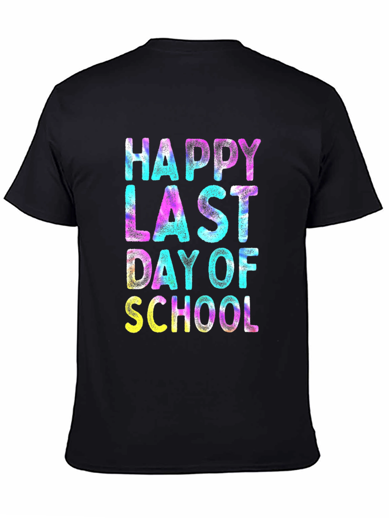 Black Happy Last Day of School Graphic T-Shirt view 4