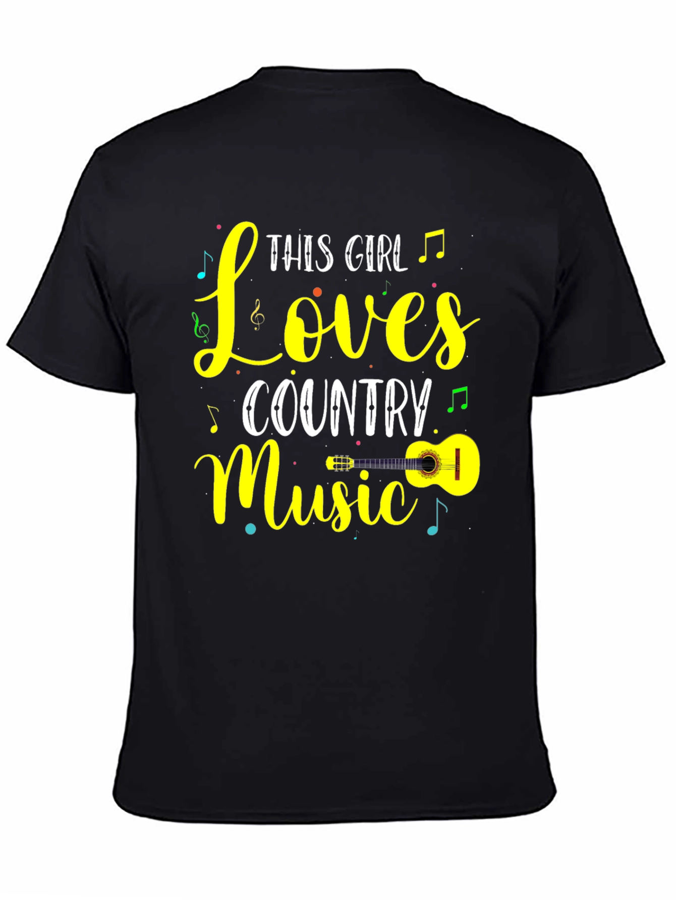 Black Country Music Lover Graphic T-Shirt view 4