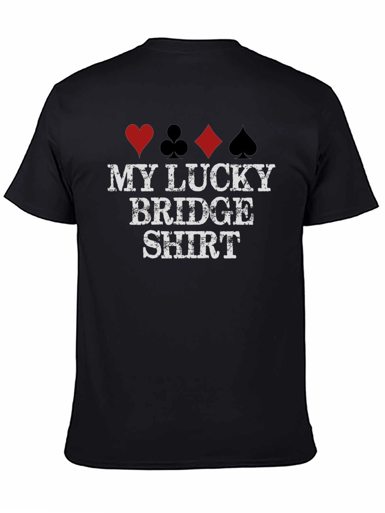 Lucky Bridge Shirt - Card Suits Graphic Tee - 4