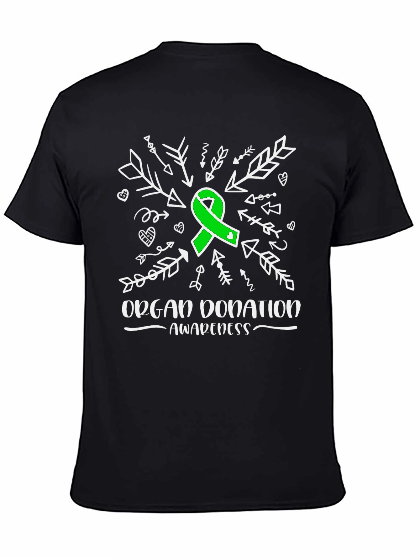 Black Organ Donation Awareness T-Shirt view 4