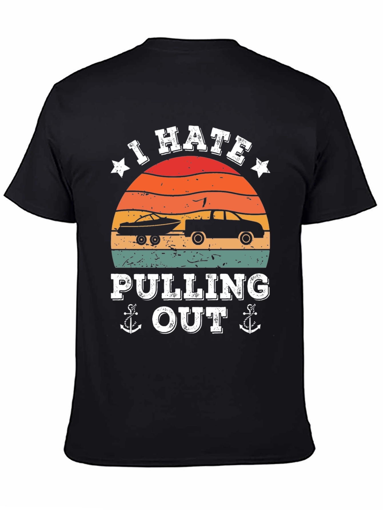 Black I Hate Pulling Out Graphic T-Shirt view 4