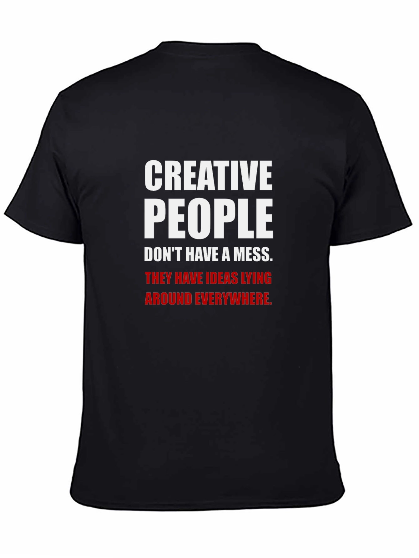Black Creative People Graphic Tee - Idea Mess T-Shirt view 4