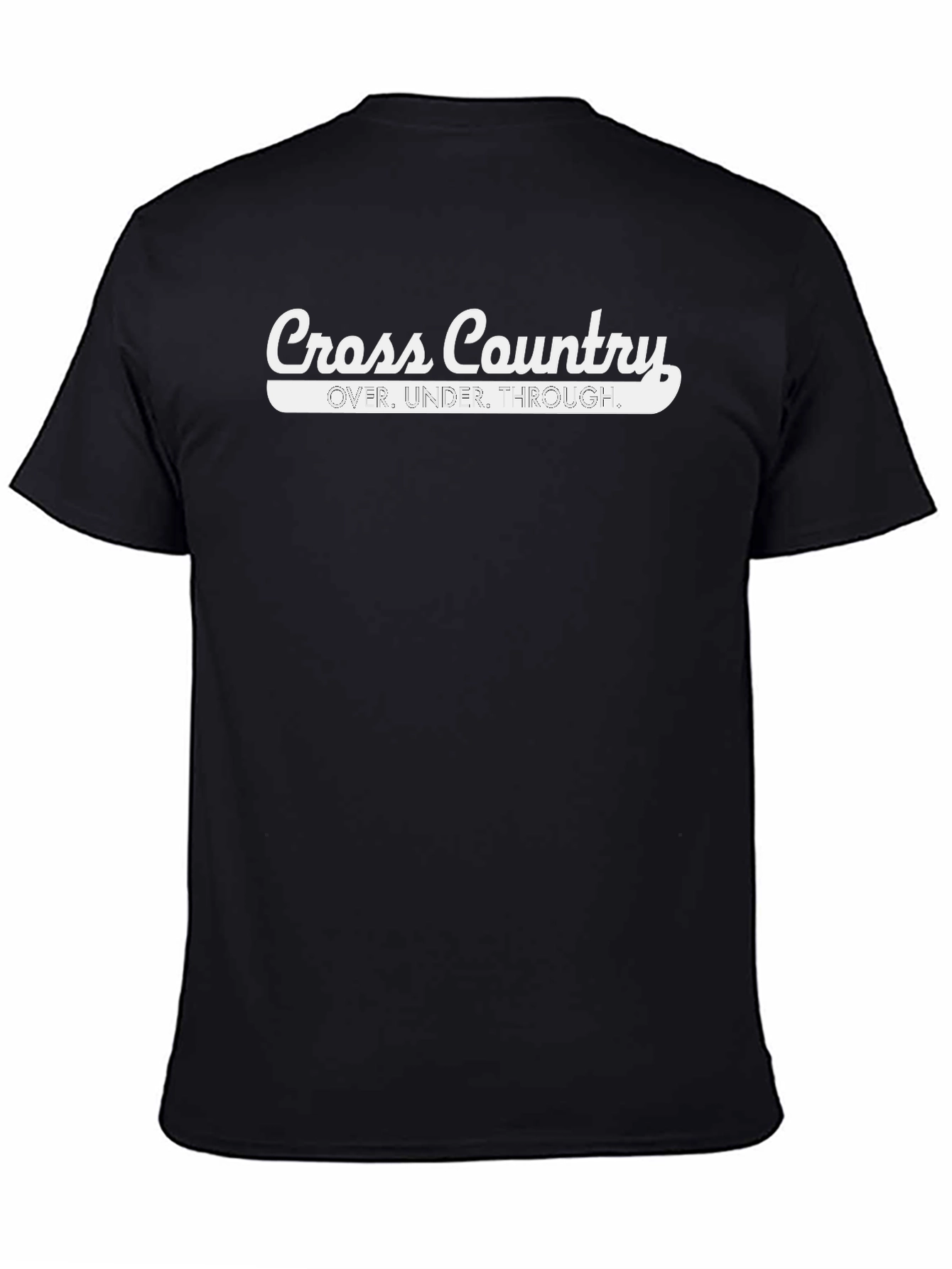 Black Cross Country Running Tee - Over, Under, Through view 4