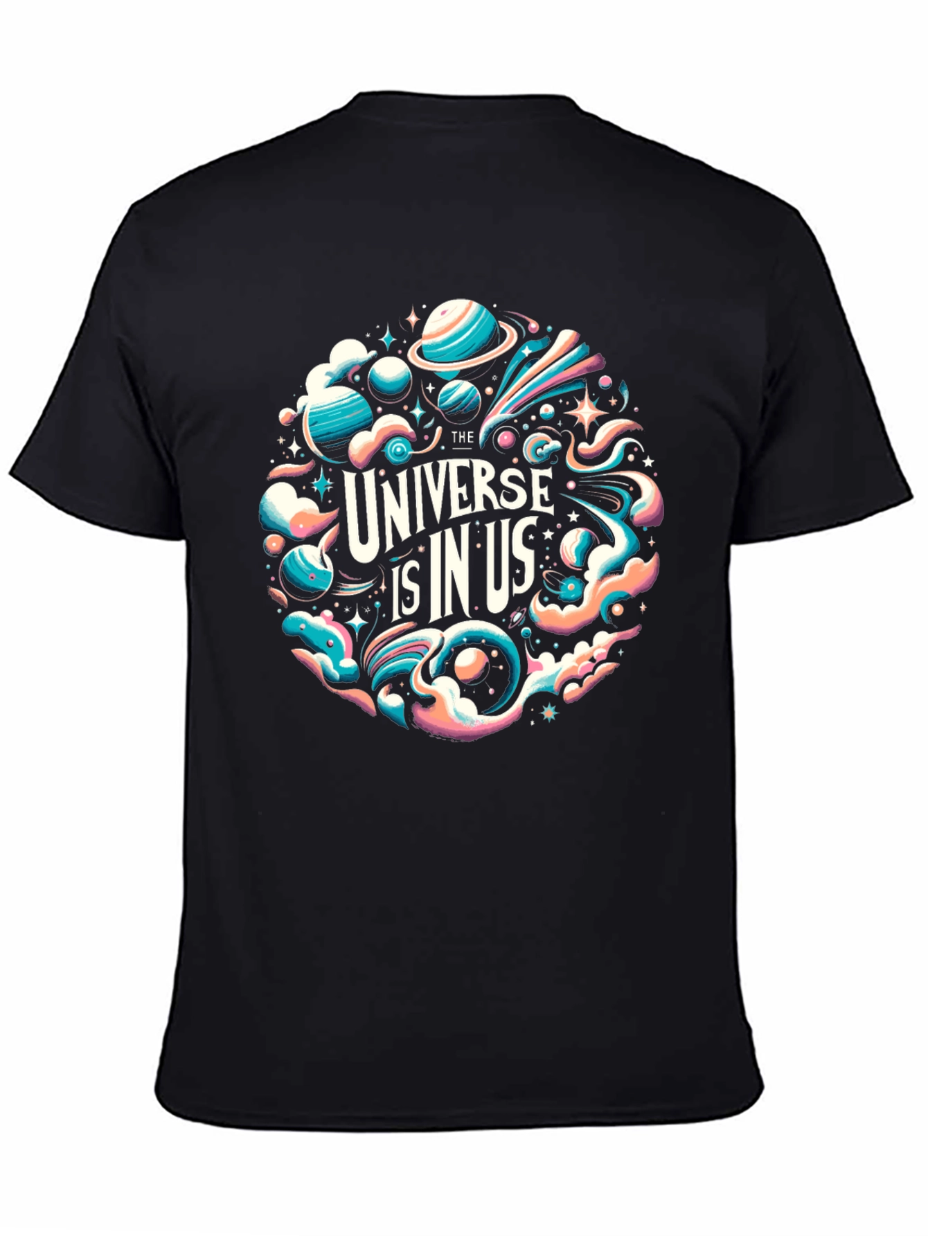 Black Universe Is In Us Graphic Tee view 4