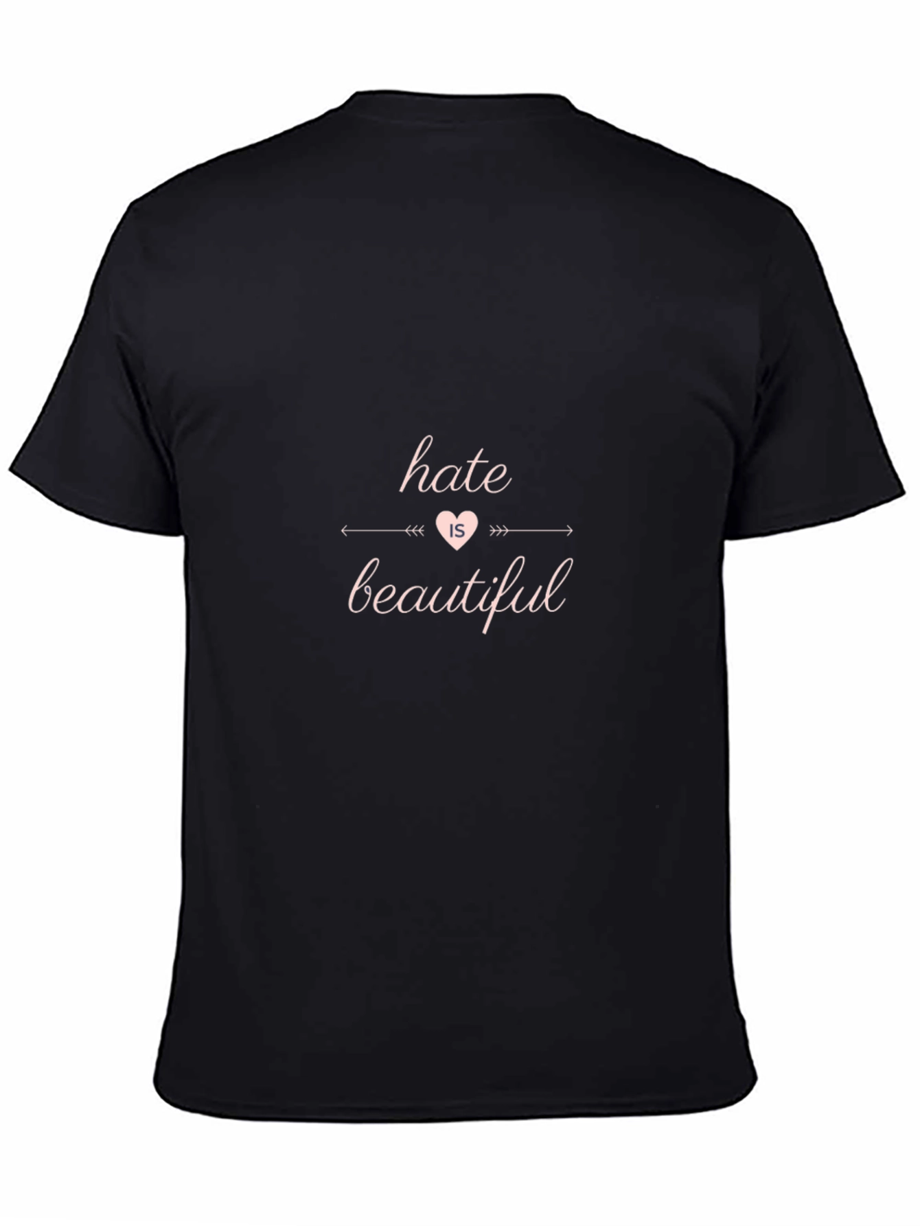 Black Hate is Beautiful Graphic Print T-Shirt view 4