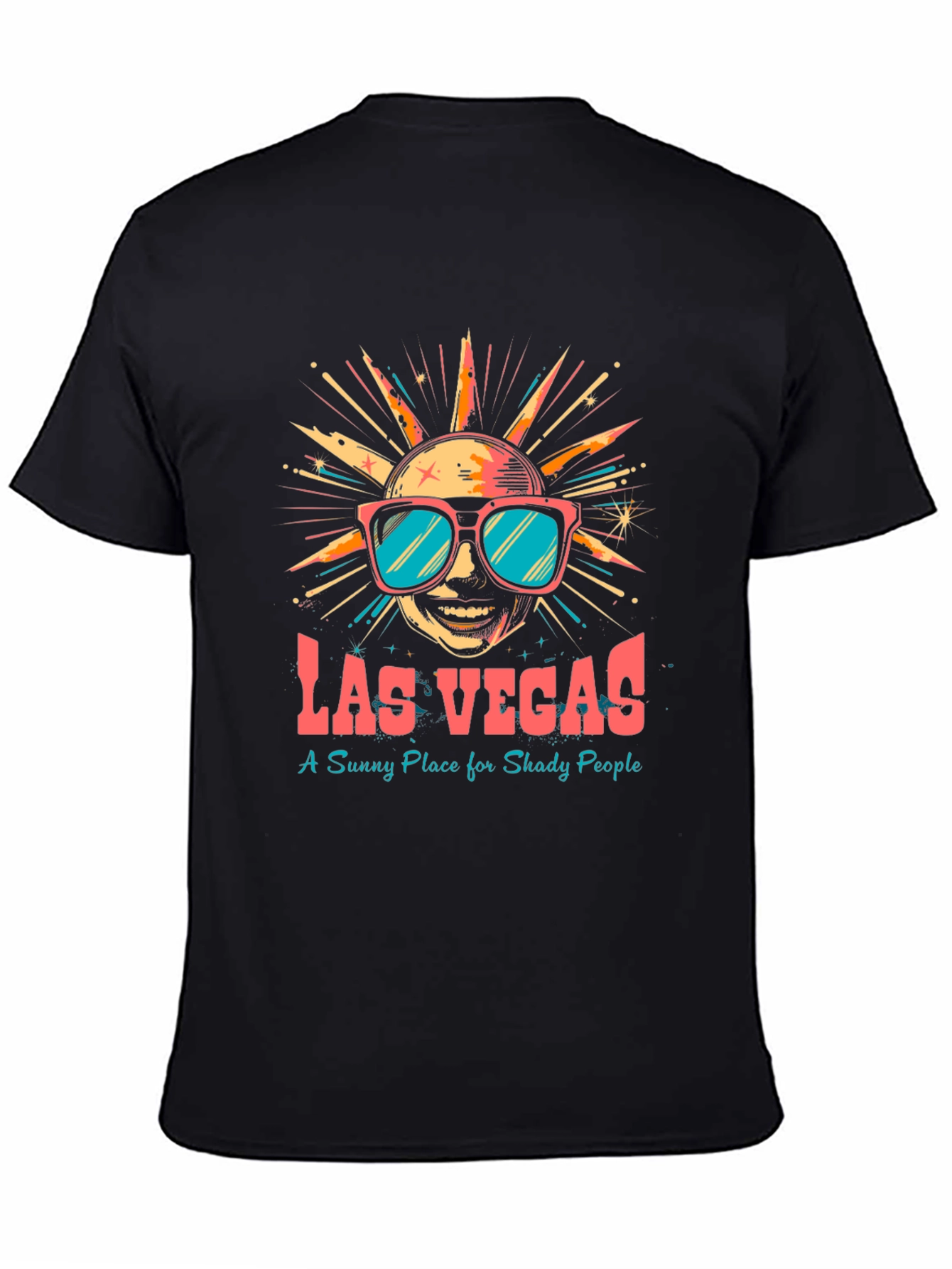 Black Las Vegas Graphic Tee - Sunny, Shady Style view 4