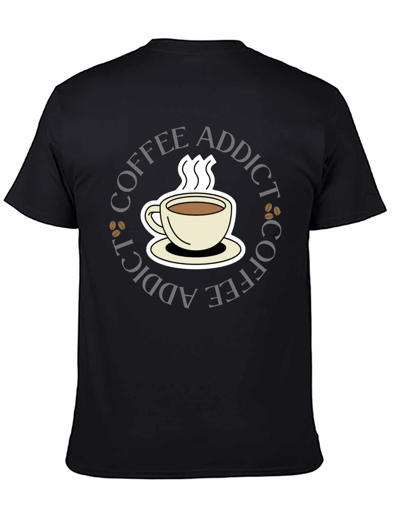 Black Coffee Addict Black T-Shirt view 4