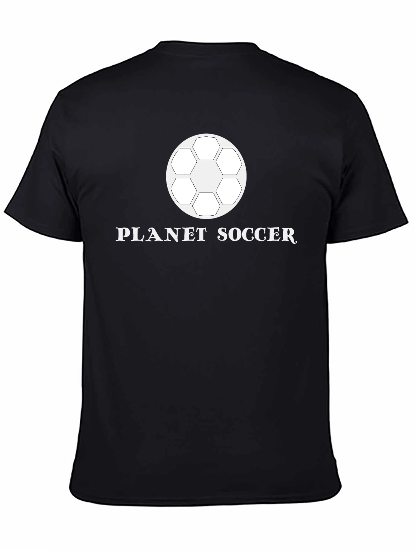Black Planet Soccer Graphic T-Shirt - Black Cotton Tee view 4