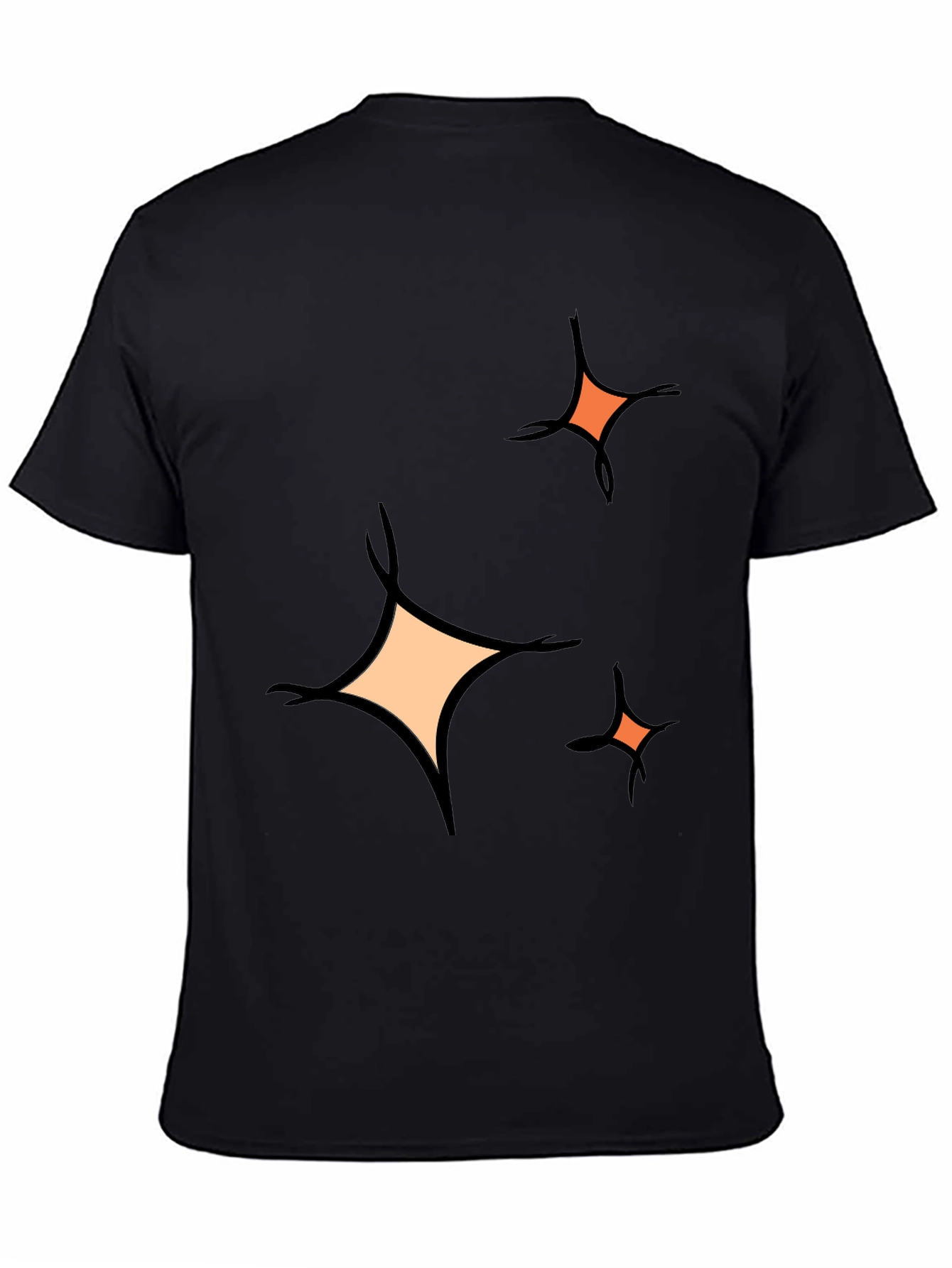 Black Sparkle Graphic Tee - Black Cotton Blend Casual view 4