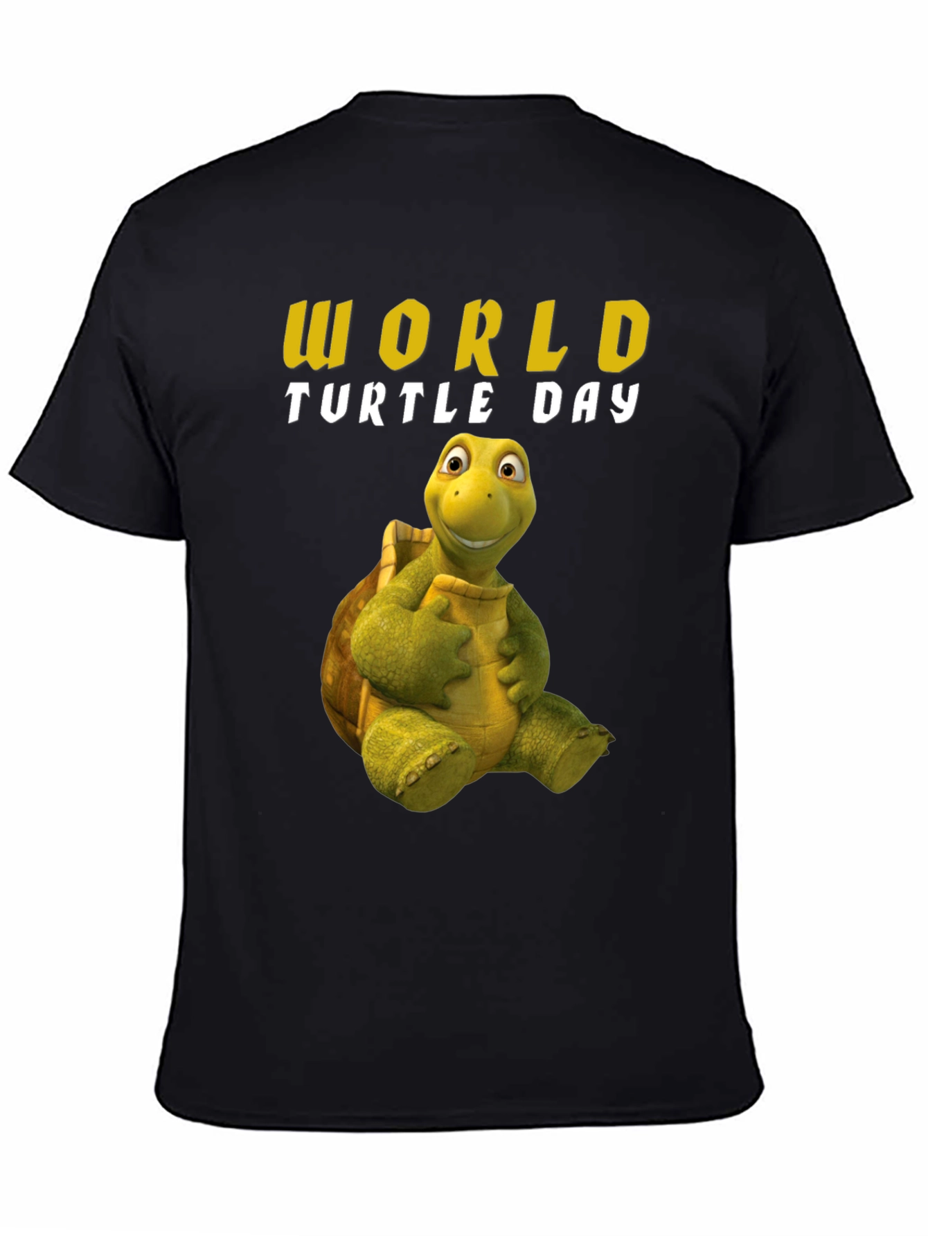 Black World Turtle Day T-Shirt view 4