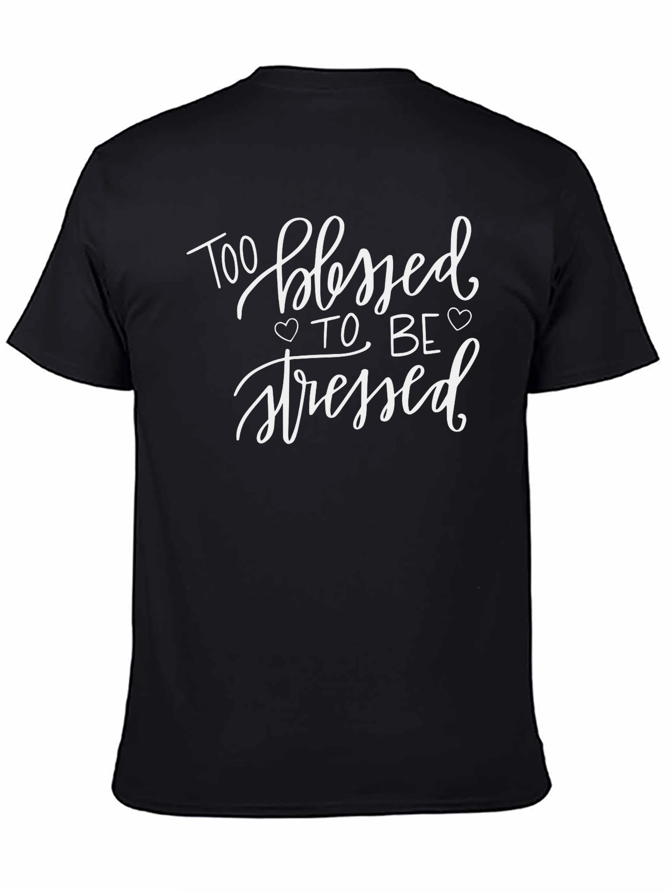 Black Too Blessed to be Stressed Graphic Tee view 4