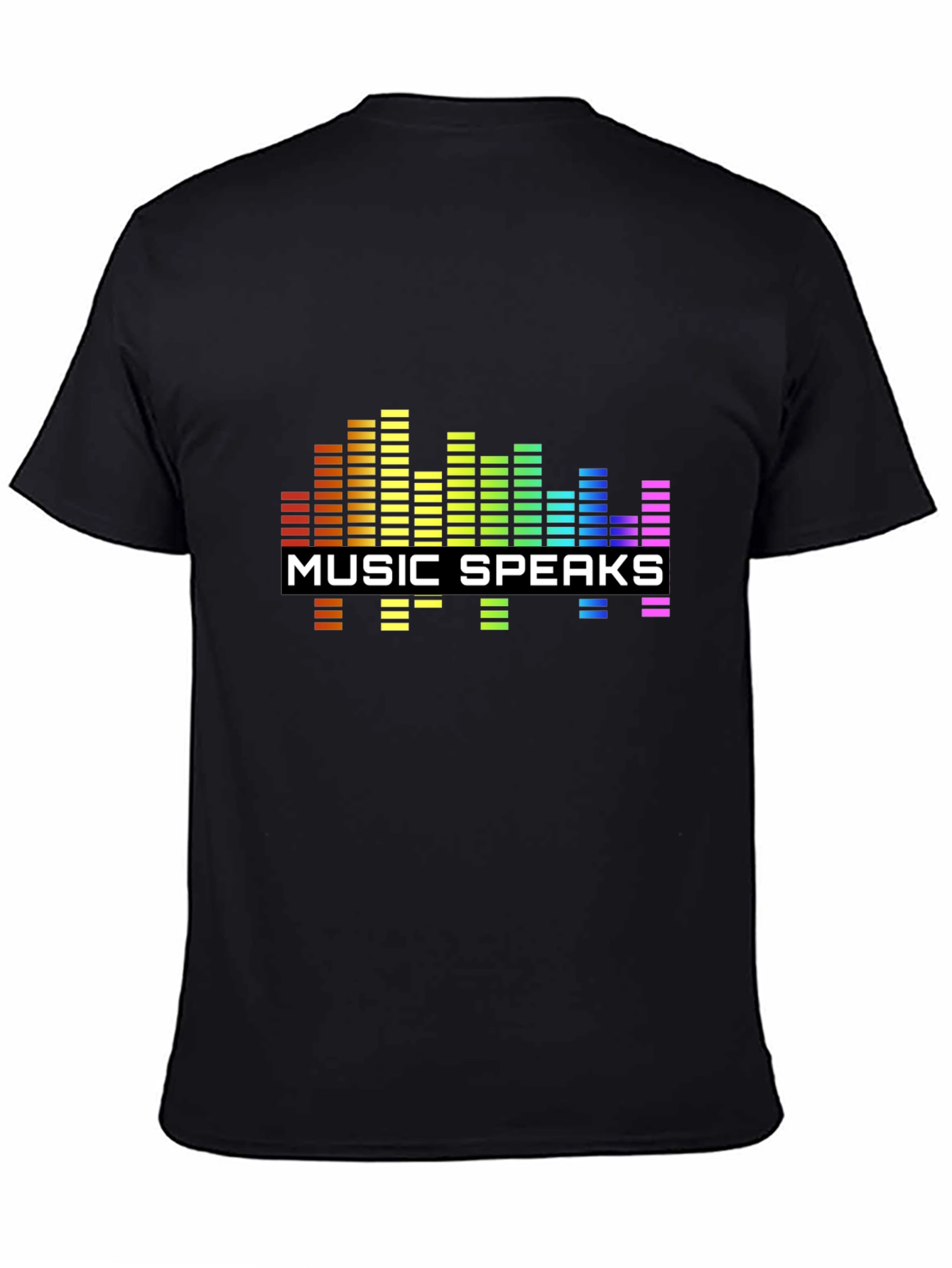 Black Music Speaks Graphic Black T-Shirt view 4