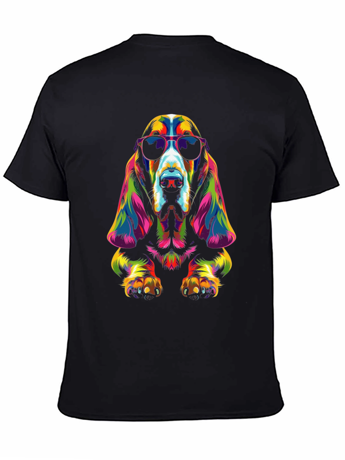 Black Cool Dog Graphic T-Shirt - Black view 4