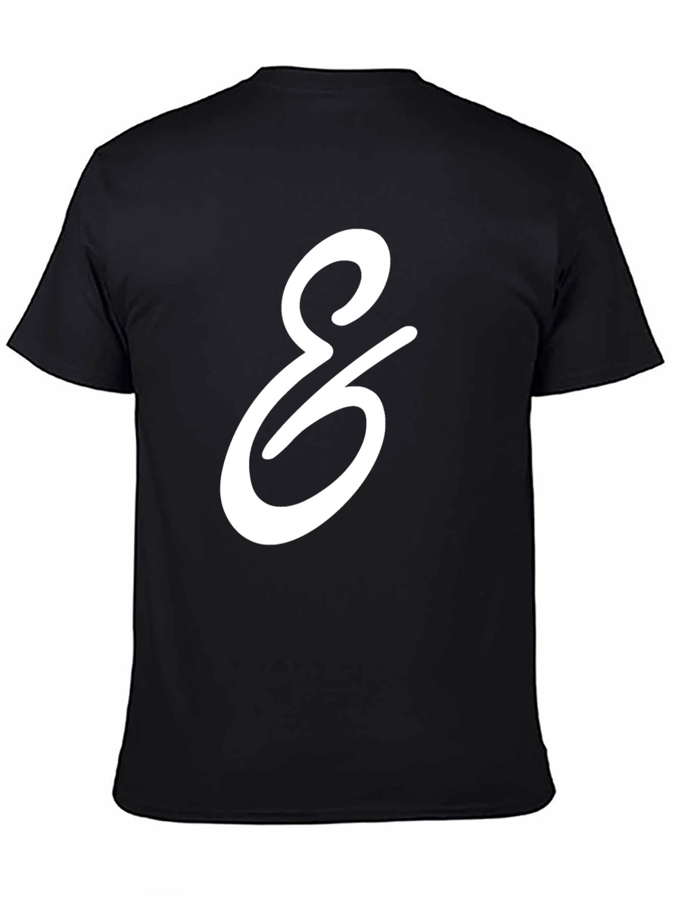 Black Black T-Shirt with White Graphic view 4