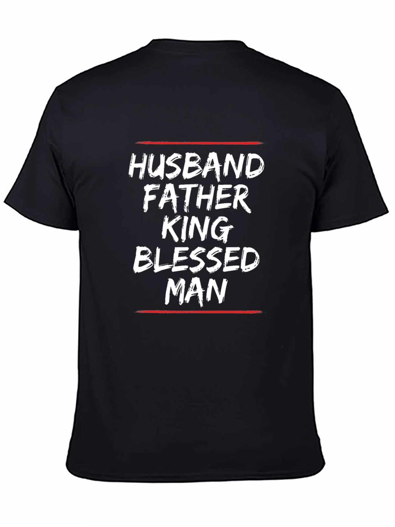Black Husband Father King Blessed Man T-Shirt view 4