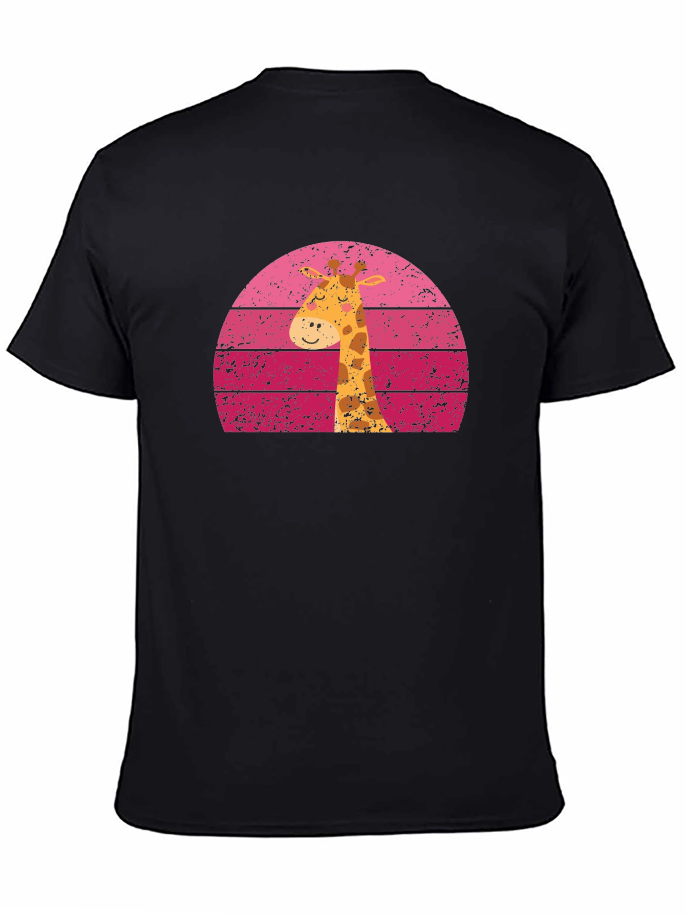 Black Giraffe Sunset Graphic Tee - Unique Design view 4