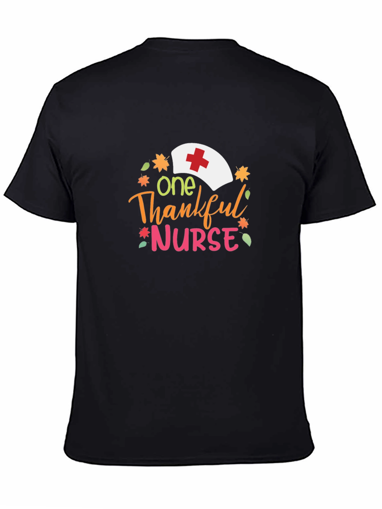 Black One Thankful Nurse T-Shirt view 4