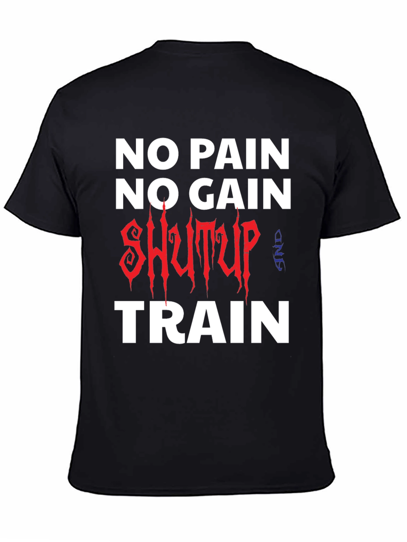 Black No Pain No Gain T-Shirt Workout Motivation view 4