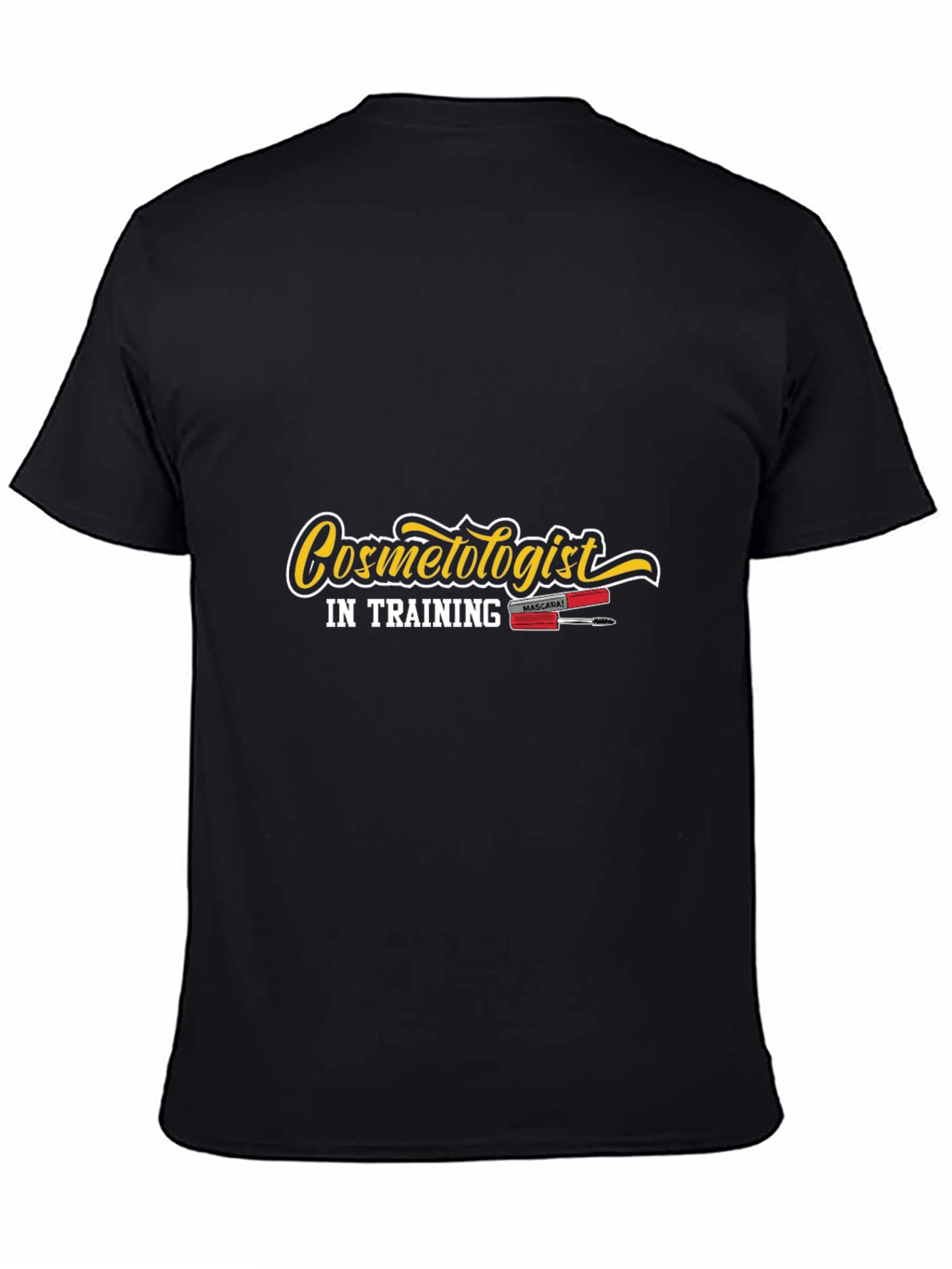 Black Cosmetologist In Training T-Shirt - Stylish Black Tee view 4