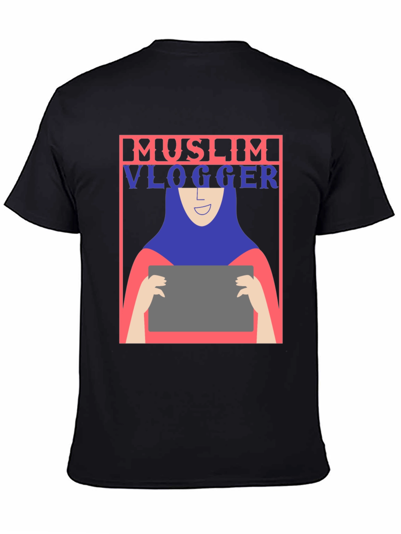 Black Muslim Vlogger Graphic T-Shirt - Unisex view 4
