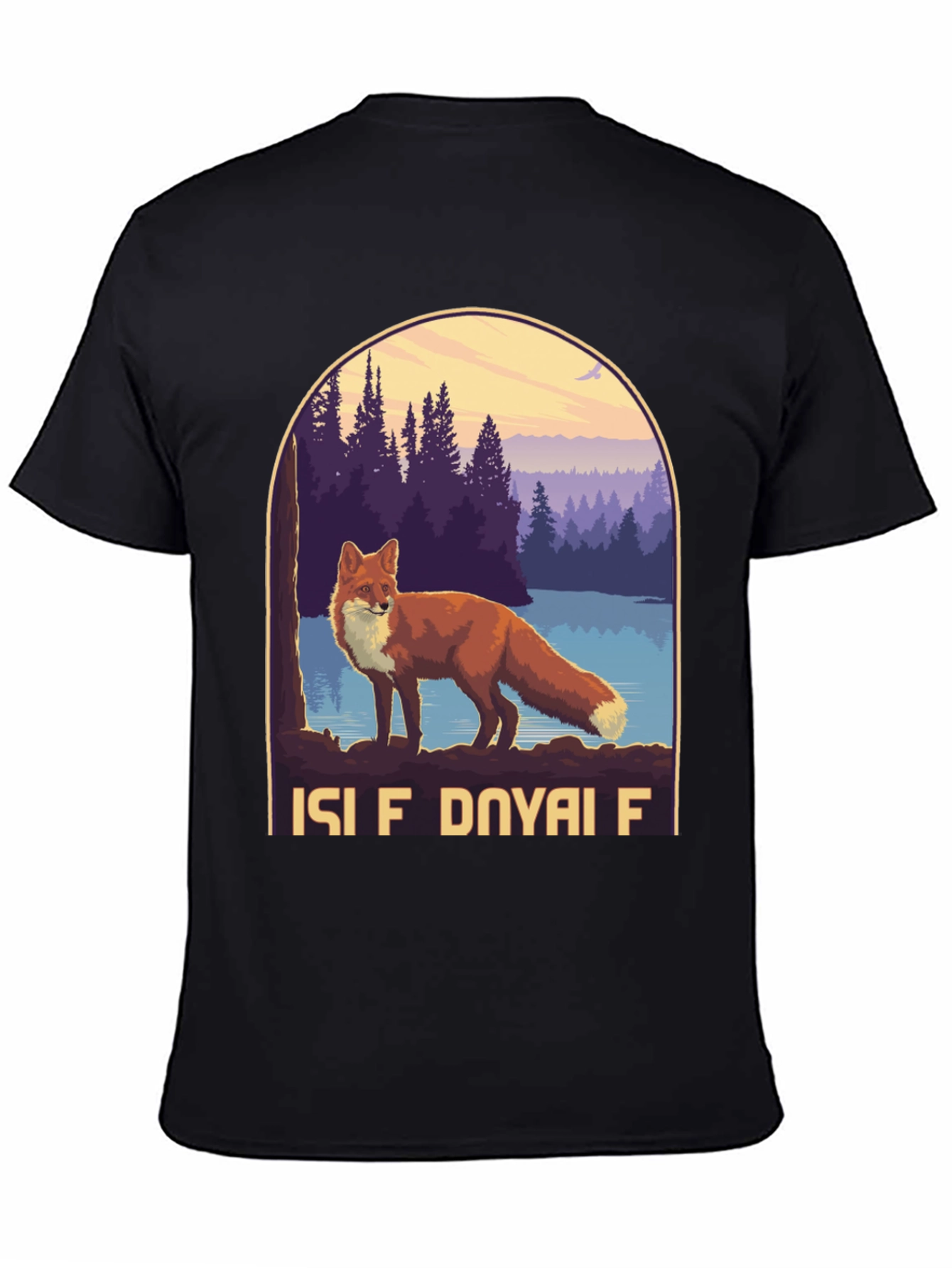 Black Isle Royale Fox Graphic T-Shirt view 4