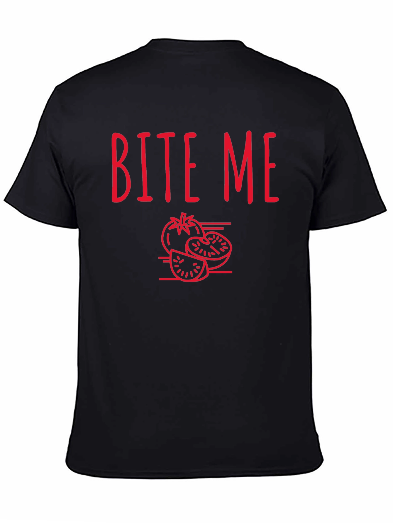 Bite Me Tomato Graphic T-Shirt - Casual Tee - 4