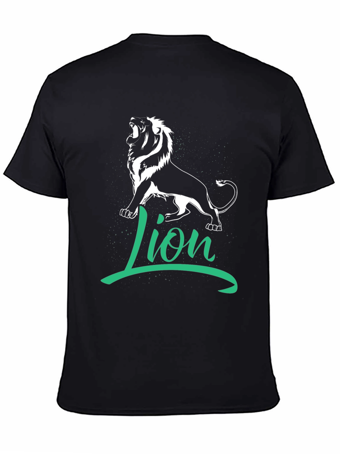 Black Lion Graphic Tee - Black Cotton T-Shirt view 4