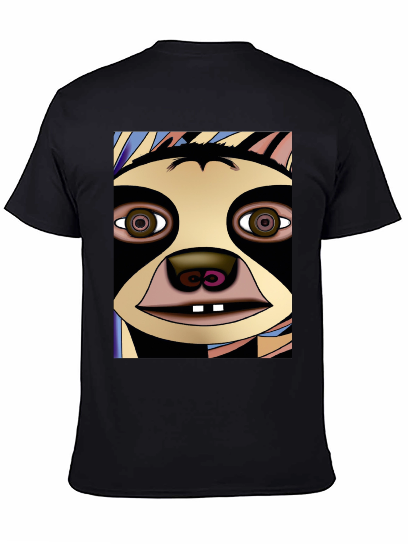 Black Sloth Face Graphic Tee - Unique Design view 4