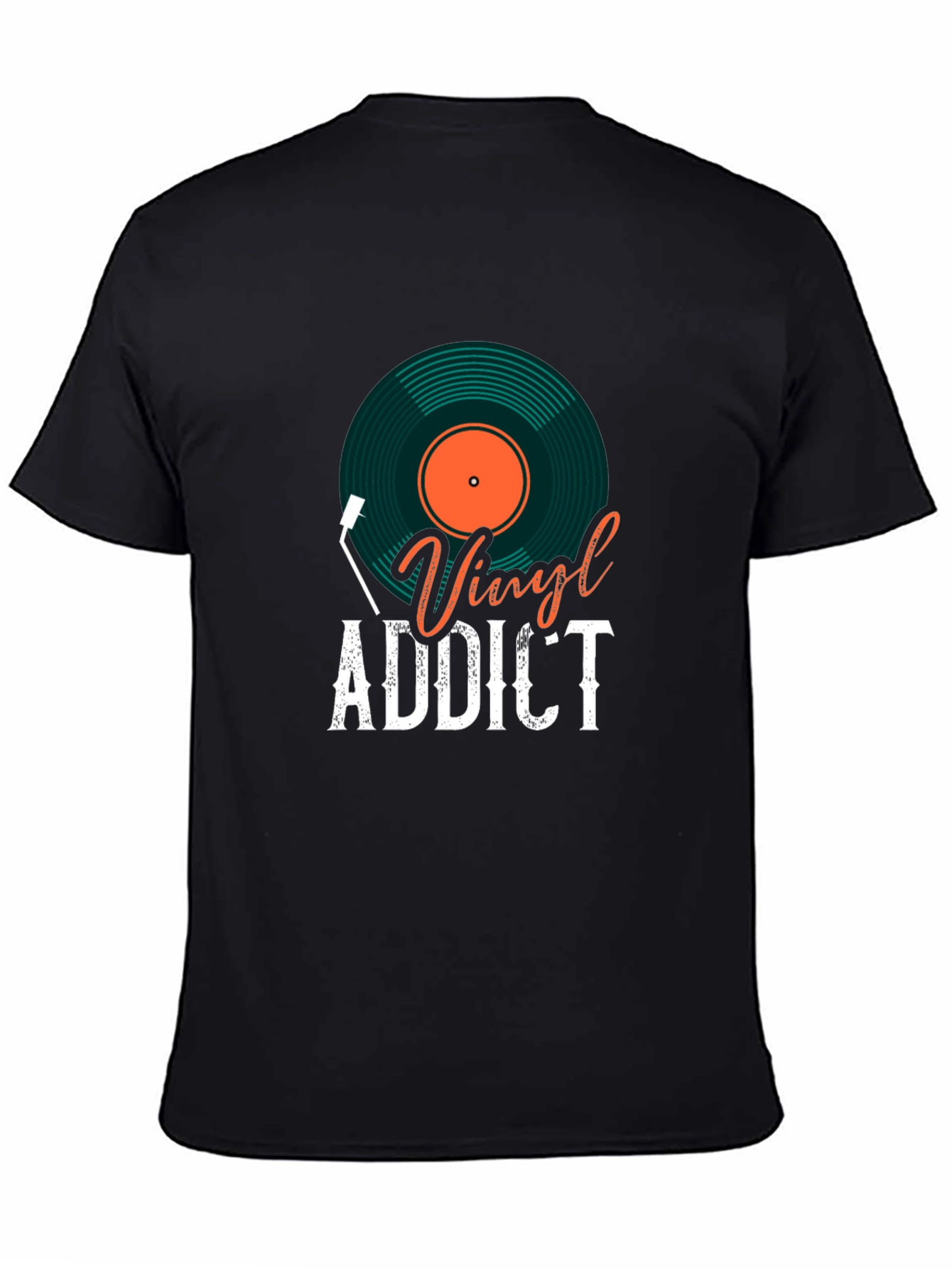 Black Vinyl Addict Graphic Tee view 4