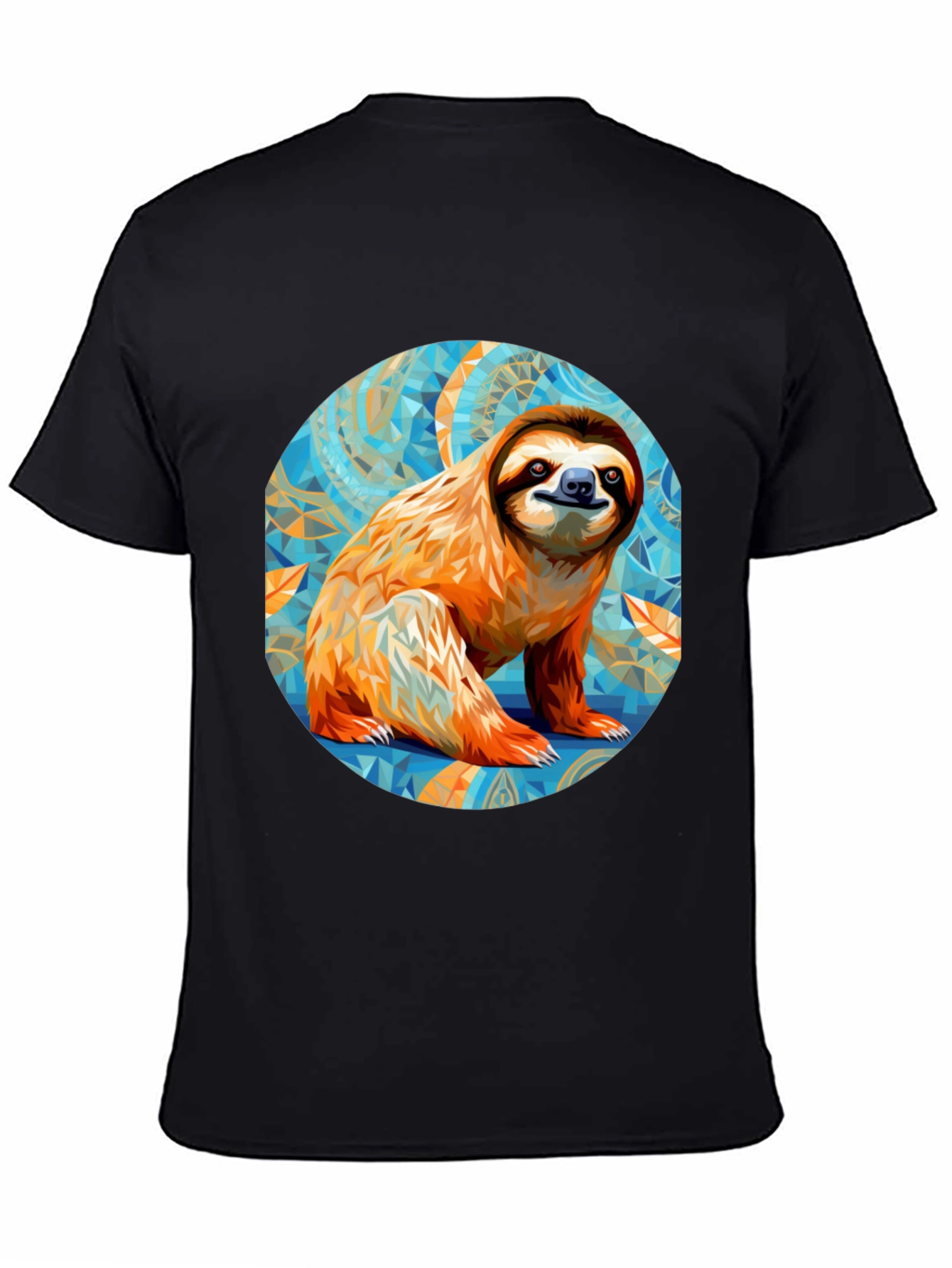 Black Sloth Graphic Tee - Men's Black T-Shirt view 4