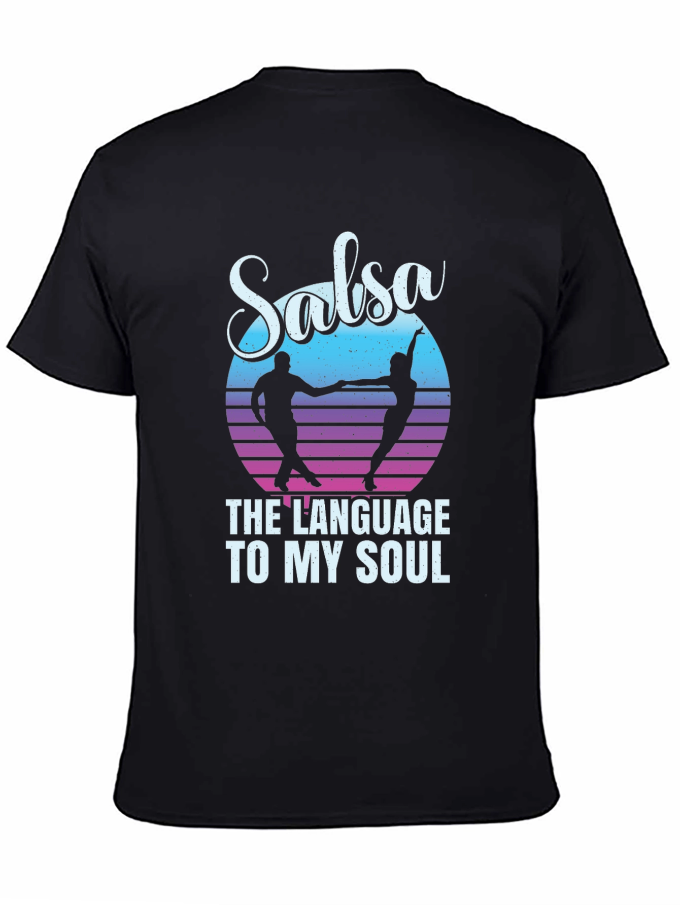 Black Salsa Dance T-Shirt - The Language To My Soul view 4