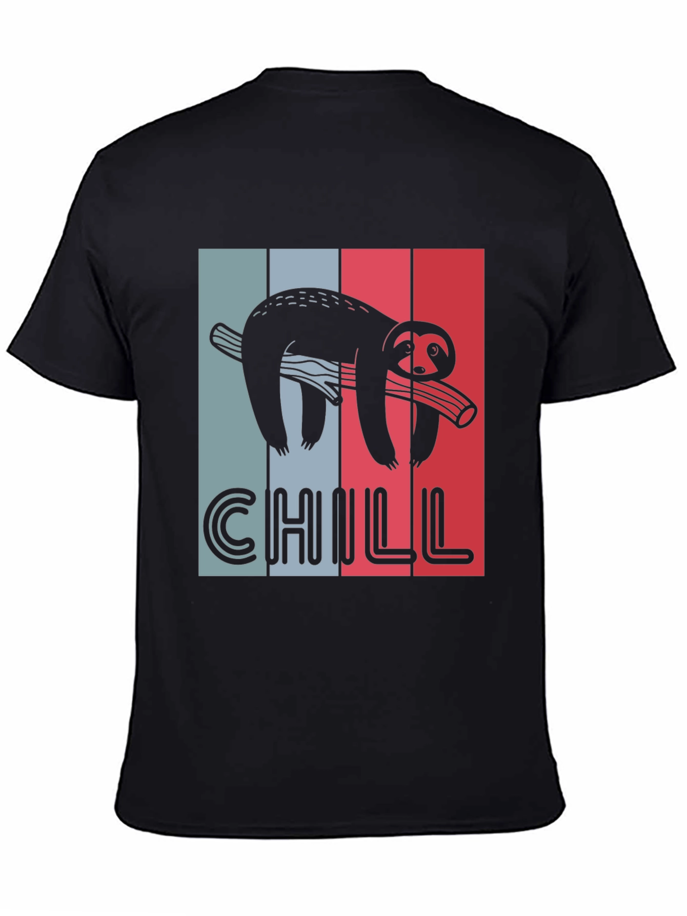 Black Chill Sloth Graphic Tee view 4