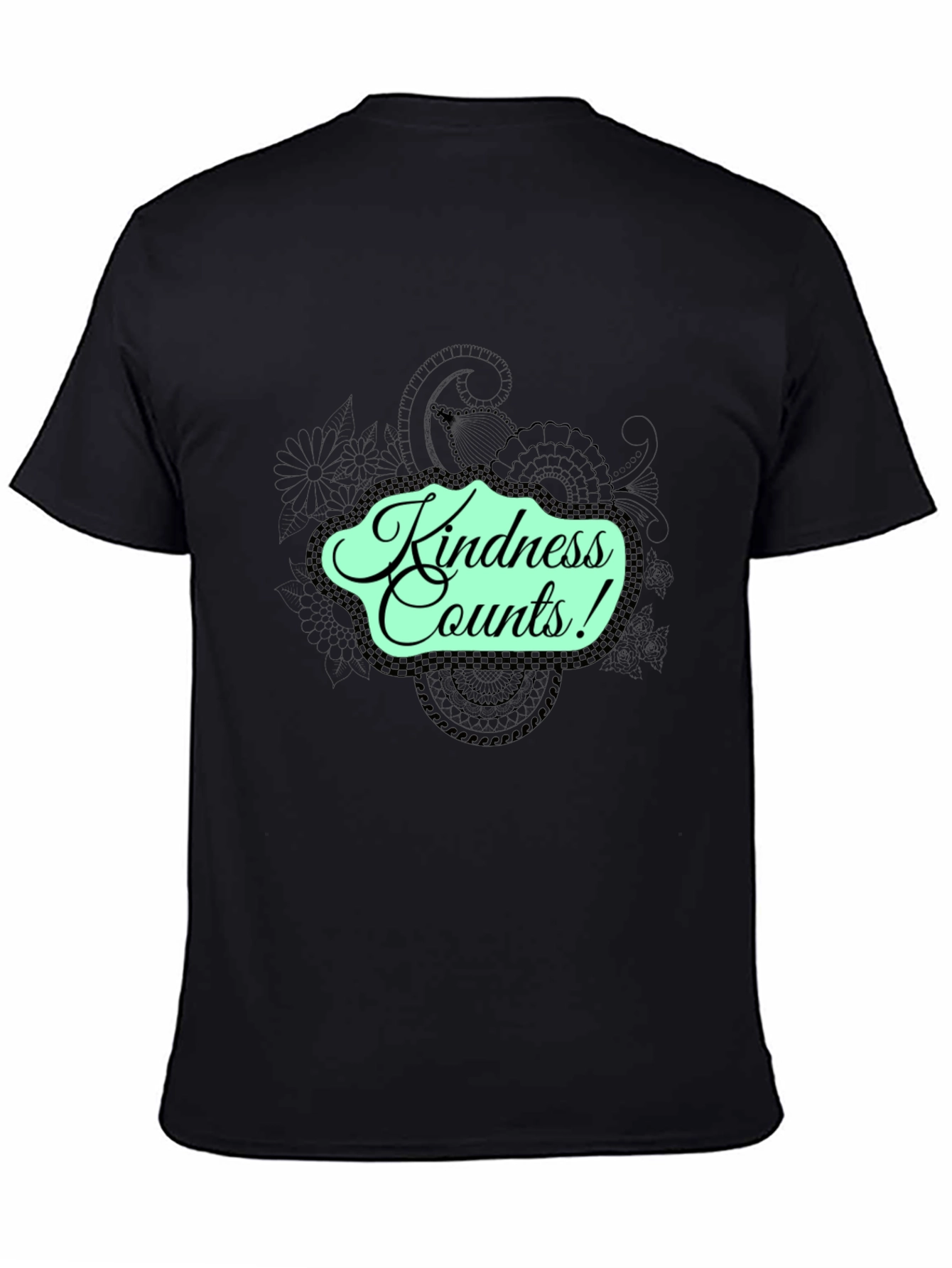Black Kindness Counts Black Graphic Tee view 4
