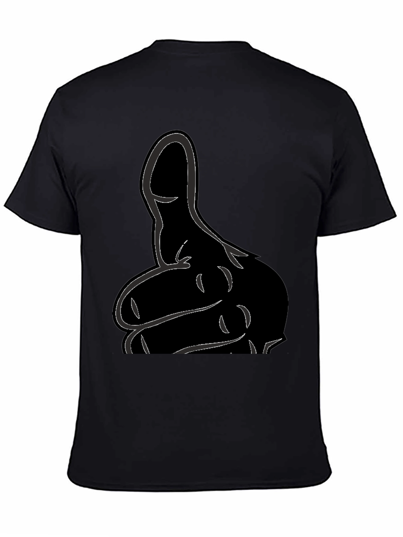 Black Modern Graphic T-Shirt view 4